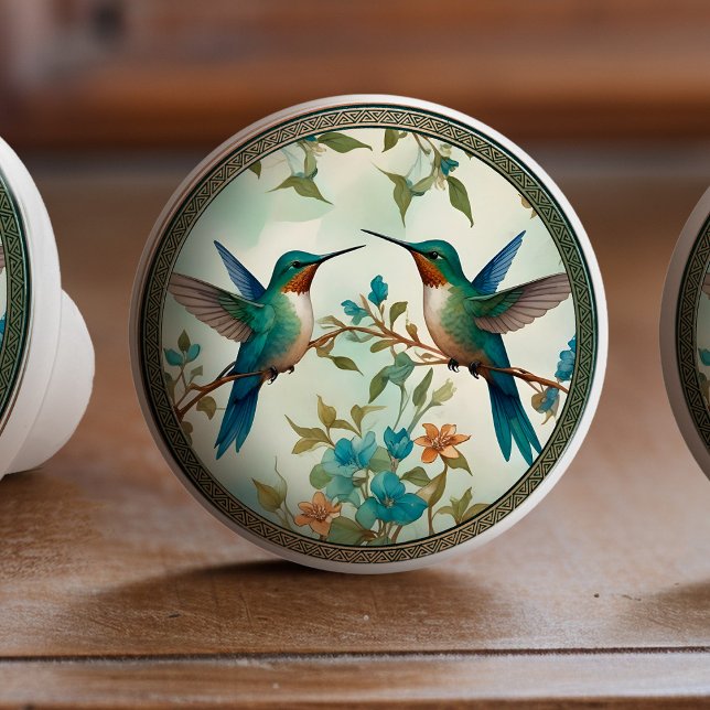 Pomo De Cerámica Ethereal Hummingbird Dance Ceramic Knob Pull (Subido por el creador)