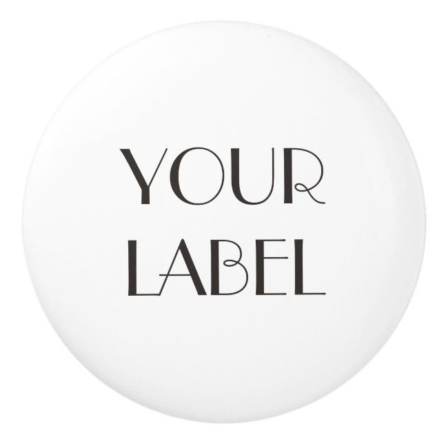 Pomo De Cerámica Etiqueta de personalizado (Anverso)