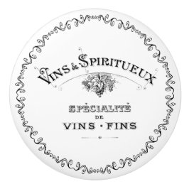 Pomo De Cerámica Etiqueta de vino y aguardiente de origen francés