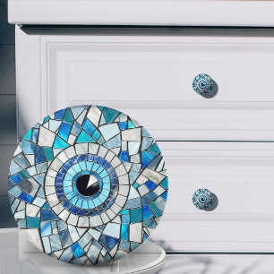 Pomo De Cerámica Evil Eye Amulet Mosaic Art