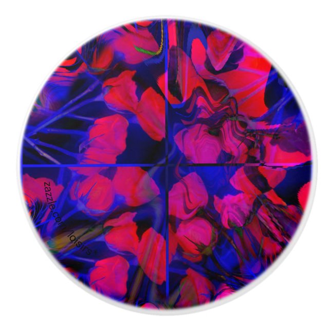 Pomo De Cerámica Extracción cerámica de rosas (Anverso)