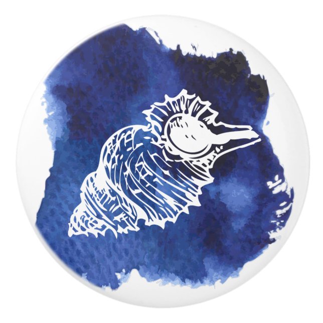 Pomo De Cerámica Extracción cerámica, diseño de vida costera, SeaSh (Anverso)