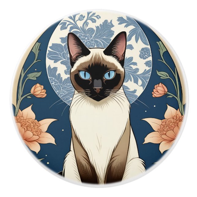 Pomo De Cerámica Extracción de cerámica de gato exótico #1 (Anverso)