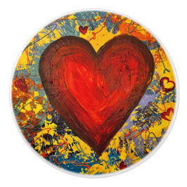 Pomo De Cerámica Extracción de cerámica de gran corazón