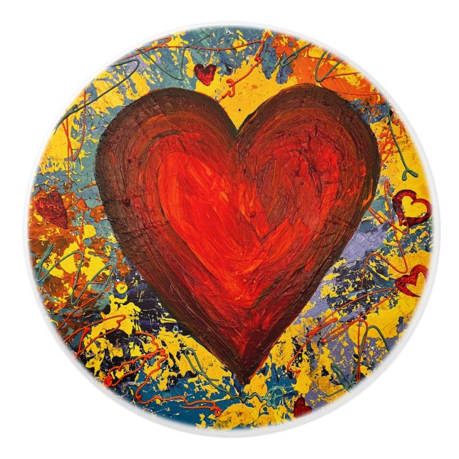 Pomo De Cerámica Extracción de cerámica de gran corazón (Anverso)