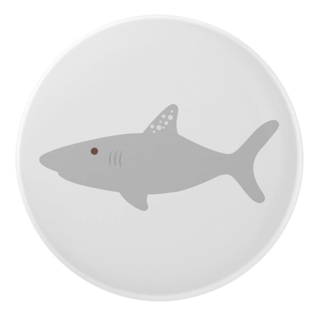 Pomo De Cerámica Extracción de cerámica de tiburón mate (Anverso)