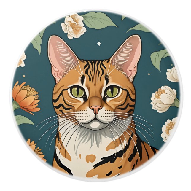 Pomo De Cerámica Extracción de cerámica para gato exótico #8 (Anverso)