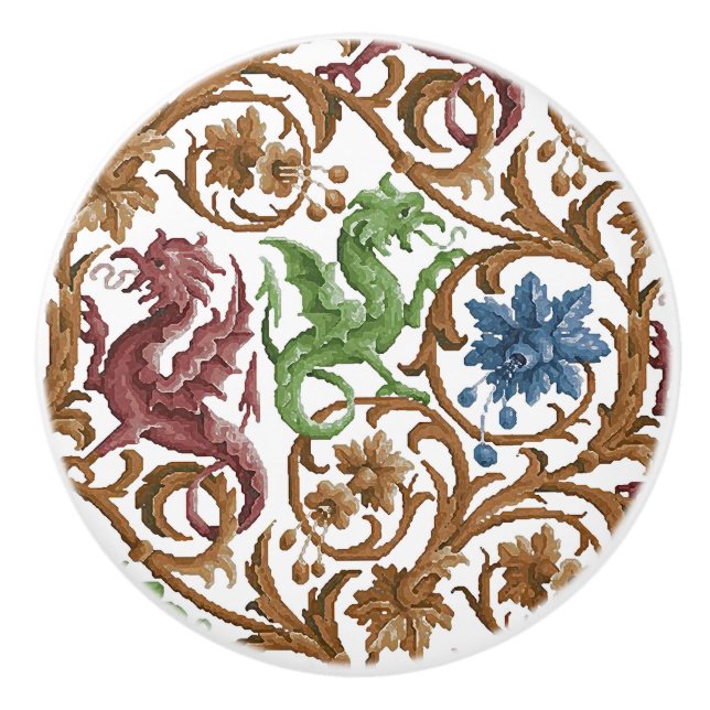 Pomo De Cerámica Faerie Dragons Ceramic Knob (Anverso)