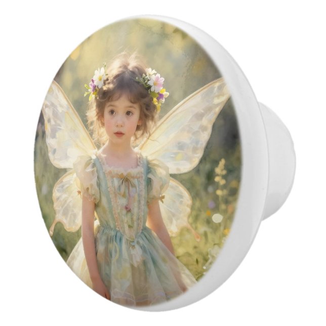 Pomo De Cerámica Fairy Girl with Butterfly| Fairytale (Derecha)