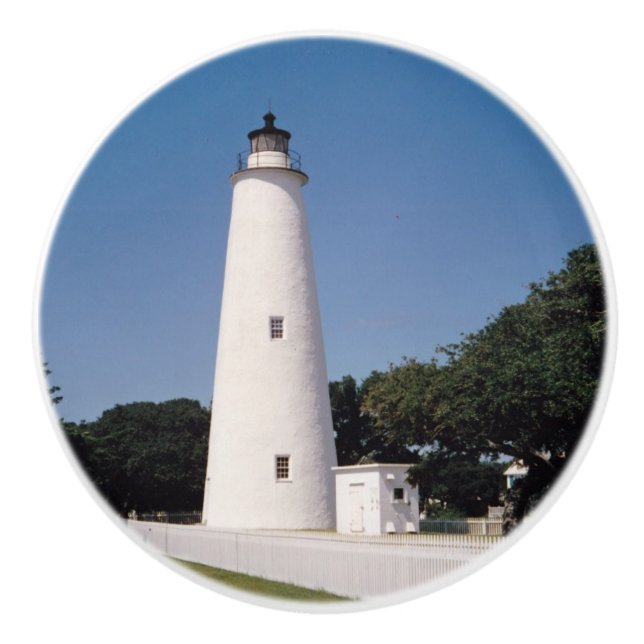 Pomo De Cerámica Faro de Ocracoke (Anverso)