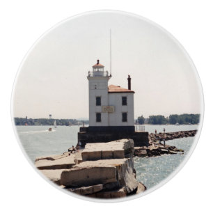 Pomo De Cerámica Faro del Lago Erie