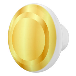 Pomo De Cerámica Faux Gold Metallic Look Elegant Blank Template