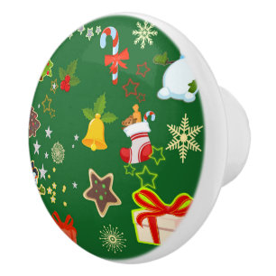 Pomo De Cerámica Felices Navidad 917