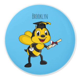 Pomo De Cerámica Feliz graduación de abejas personalizados