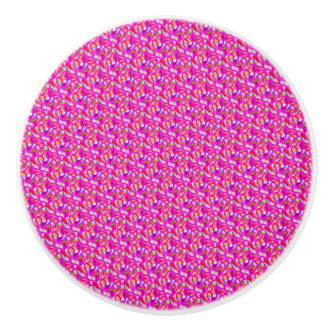POMO DE CERÁMICA FIESTA CON MOSAICO ROSA (Anverso)