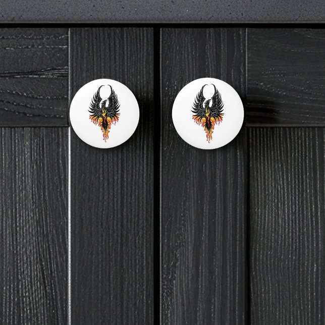 Pomo De Cerámica Flamas tribales Phoenix Firebird (Subido por el creador)