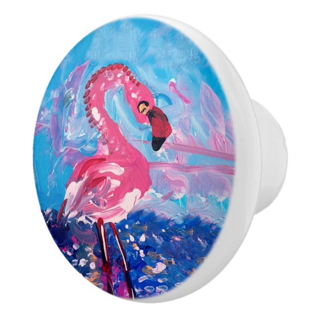 Pomo De Cerámica Flamingo (Derecha)