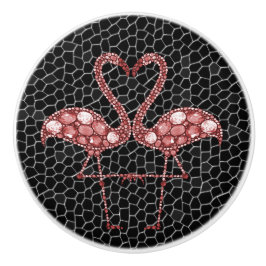 Pomo De Cerámica Flamingo rosado