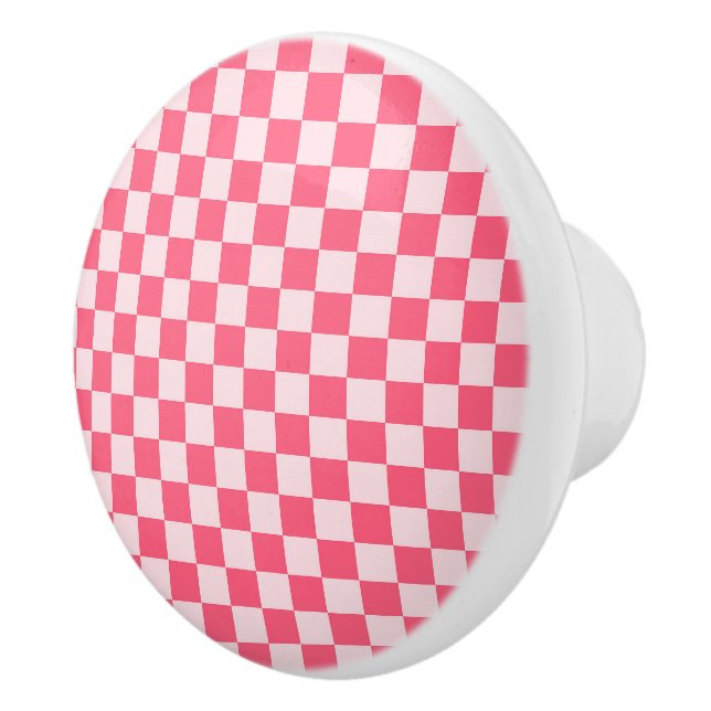Pomo De Cerámica Flamingo sorbet checkerboard pattern (Derecha)