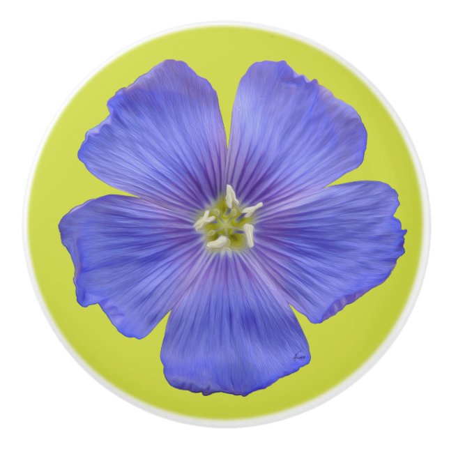 Pomo De Cerámica Flaux azul #1 (Anverso)