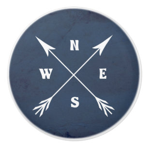 Pomo De Cerámica Flechas de brújula