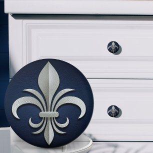 Pomo De Cerámica Fleur-De-Lis - Art Deco