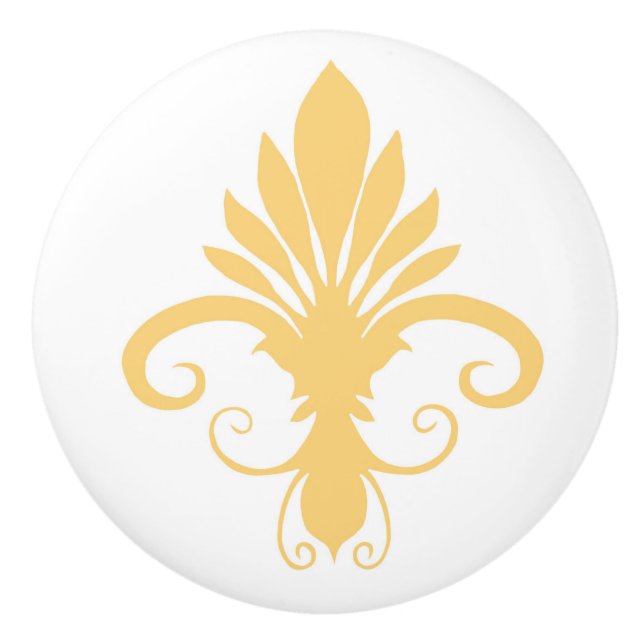 Pomo De Cerámica Fleur Lily Gold (Anverso)