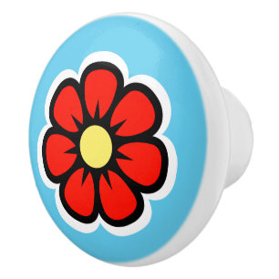 Pomo De Cerámica Flor
