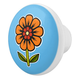 Pomo De Cerámica Flor