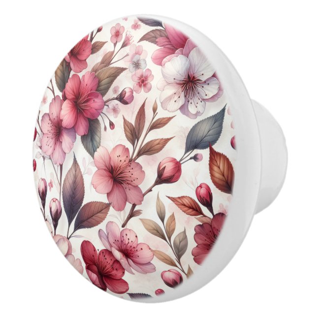Pomo De Cerámica Flor de Cerezo (Derecha)