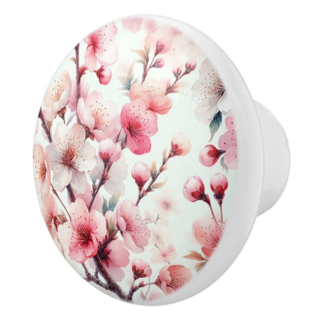 Pomo De Cerámica Flor de Cerezo (Derecha)