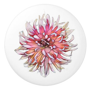 POMO DE CERÁMICA FLOR DE DALIA