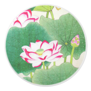 Pomo De Cerámica Flor de Lotus