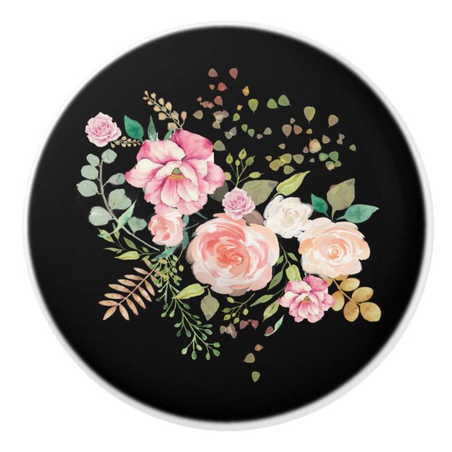Pomo De Cerámica flor de primavera (Anverso)