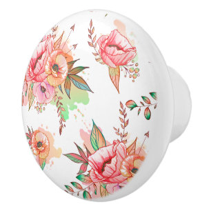 Pomo De Cerámica flor de primavera