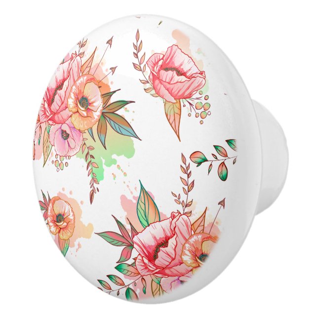 Pomo De Cerámica flor de primavera (Derecha)