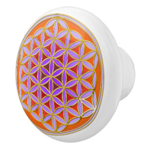 Pomo De Cerámica Flor de vida / Blume des Lebens - Botón IV