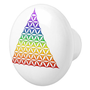 Pomo De Cerámica Flor de vida / Blume des Lebens - piramide chakra