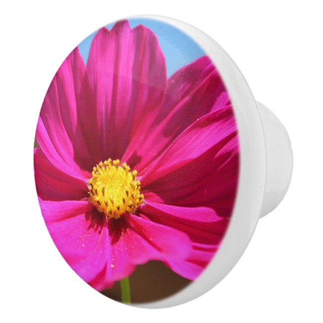 Pomo De Cerámica Flor magenta (Derecha)