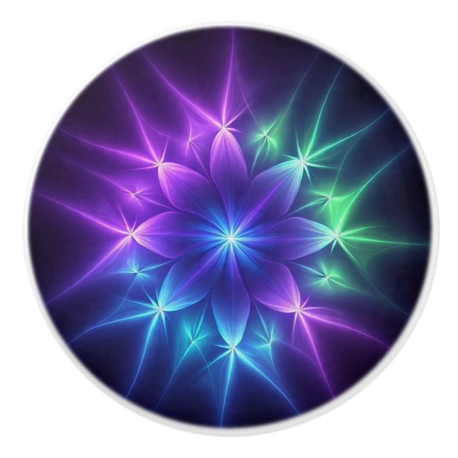 Pomo De Cerámica Flor Mandala (Anverso)