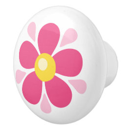 Pomo De Cerámica Flor rosada - decoración linda del cuarto de niños