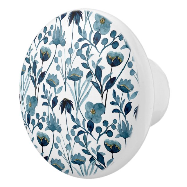Pomo de cerámica floral (Derecha)