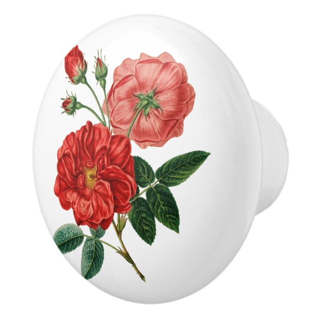 Pomo de cerámica floral (Derecha)