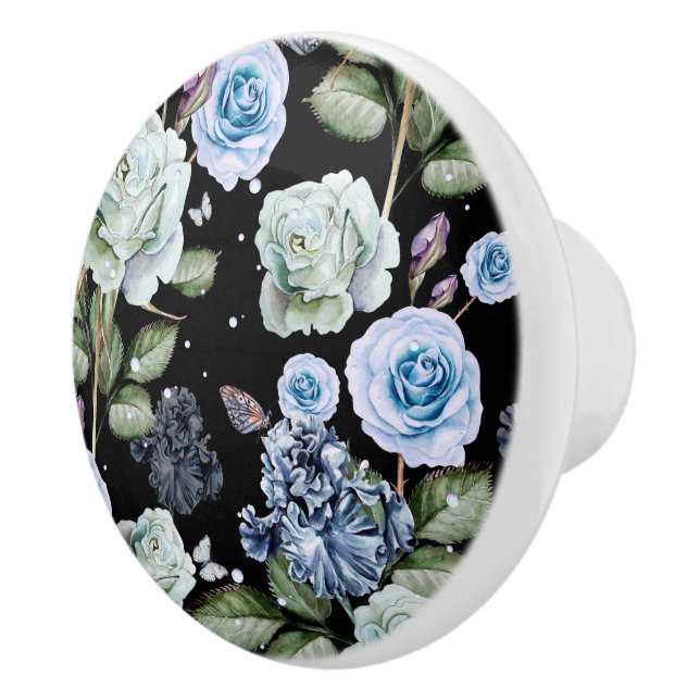 Pomo de cerámica floral (Derecha)