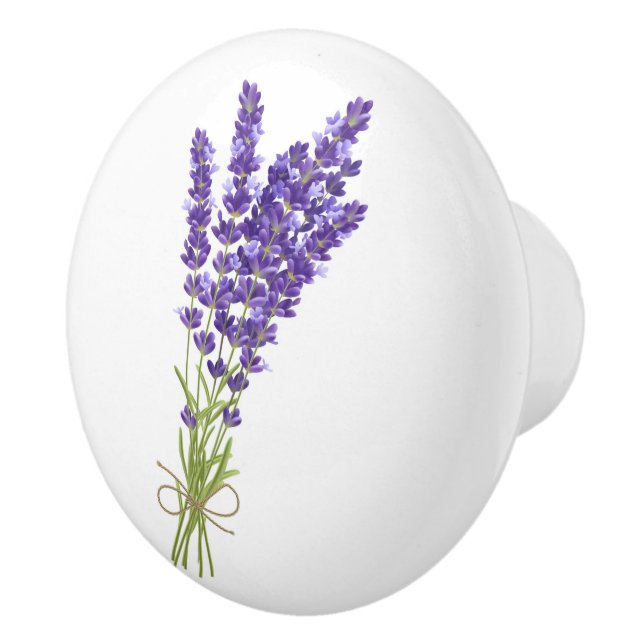 Pomo de cerámica floral (Derecha)