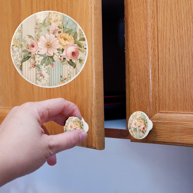 Pomo De Cerámica Floral vintage (Subido por el creador)