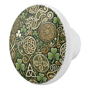 Pomo De Cerámica Florecer Celta