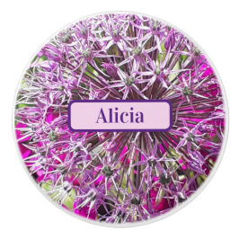 Pomo De Cerámica Flores de alio y verano personalizadas