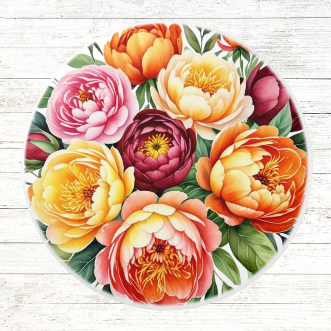 Pomo De Cerámica Flores de aroma de aroma de aroma rosa de peonía (Subido por el creador)