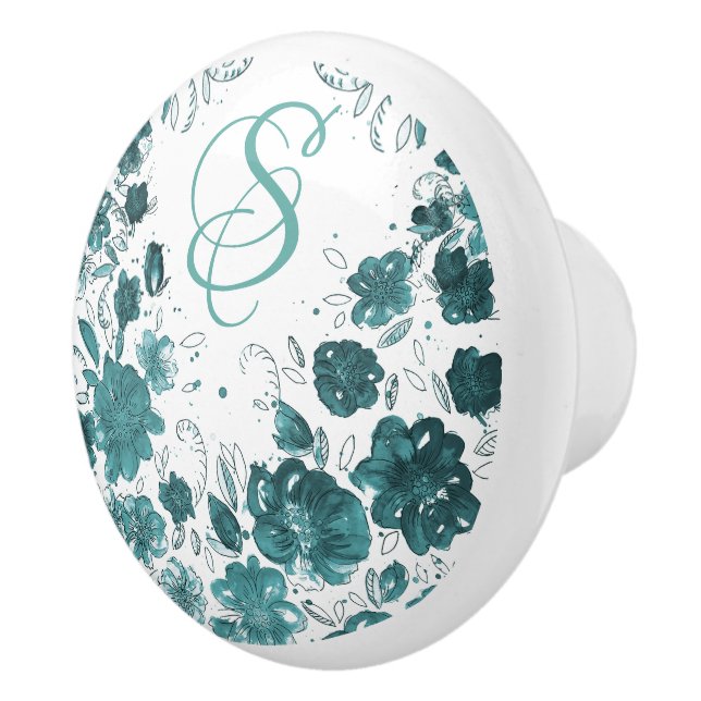 Pomo De Cerámica Flores de escalada (Derecha)